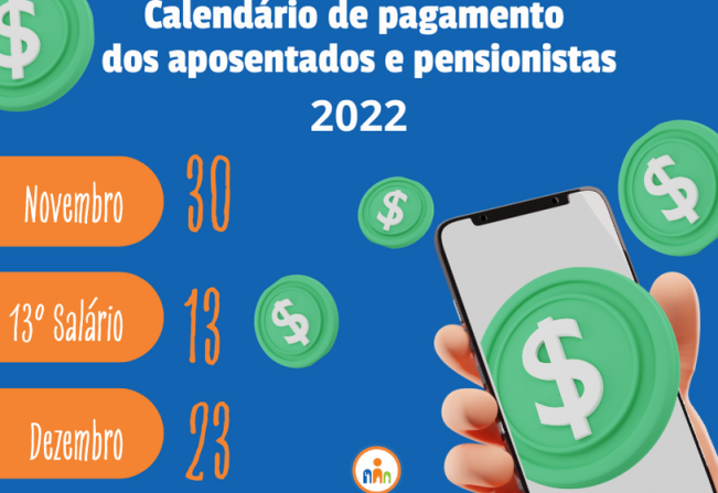 Calendário de pagamento.